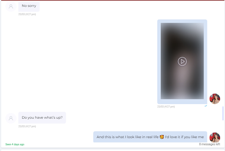Blurred media in chat